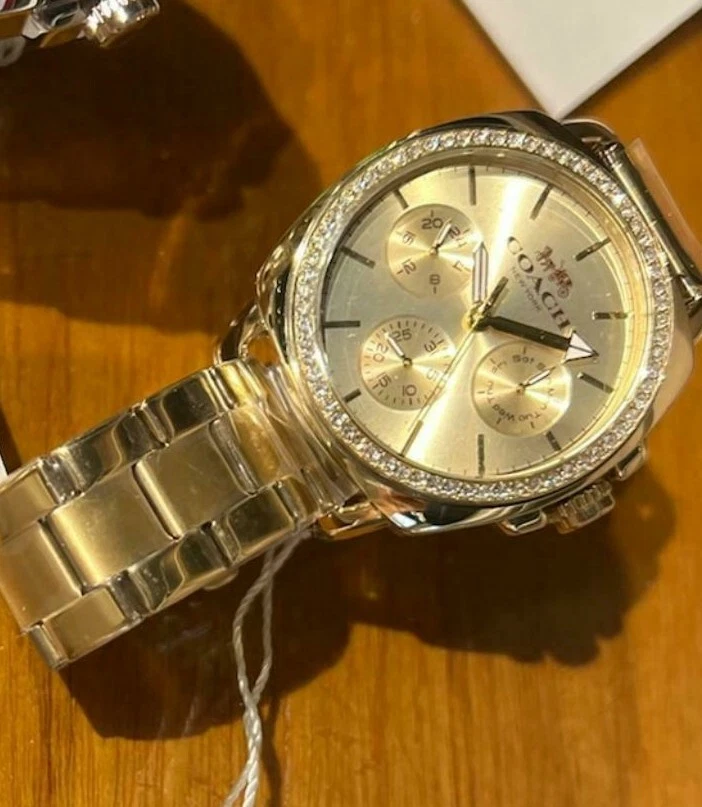 Orologio da donna Coach 14503130 in acciaio inox tono oro quadrante oro