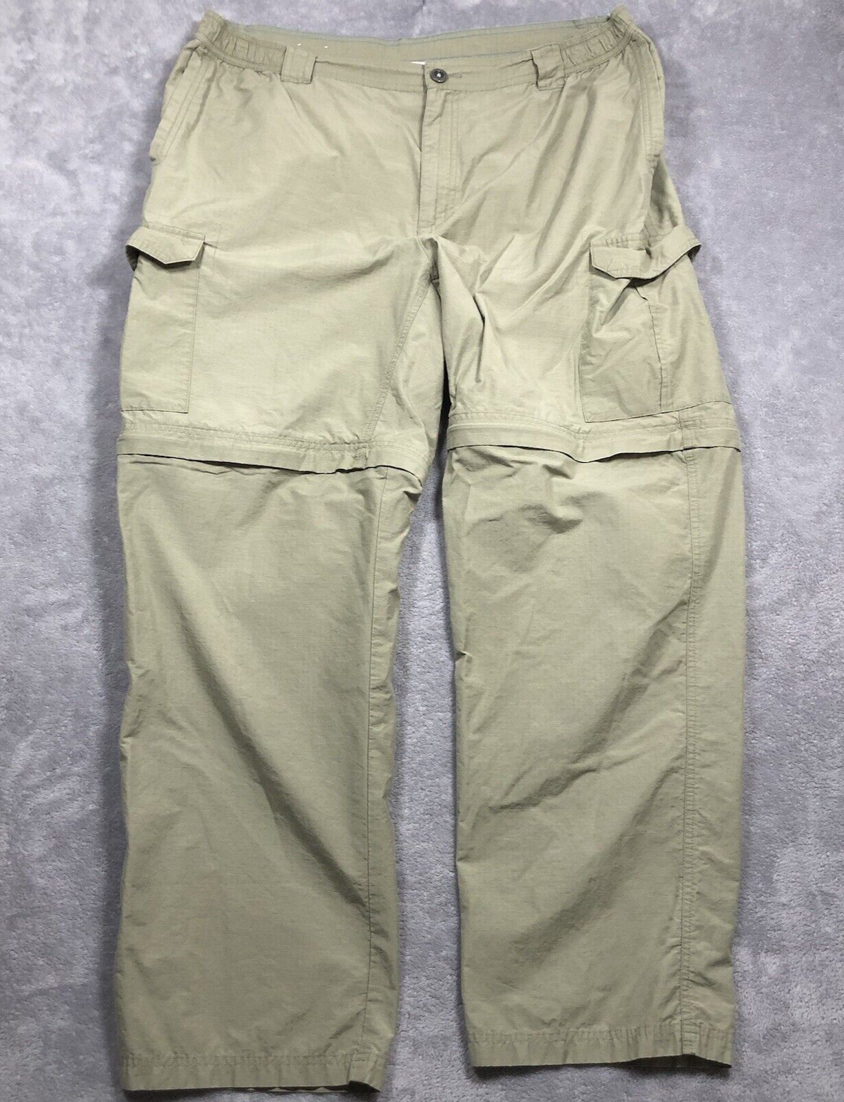 Columbia Men's XL Beige Convertible Cargo Pants to Shorts Outdoor Gorpcore Style  -image