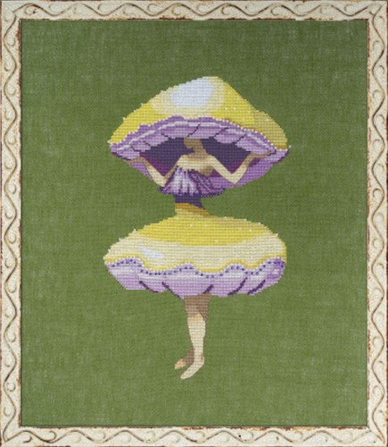 Tabella punto croce ~ Nora Corbett The Dark Forest - Miss fungo giallo #NC342 - Foto 2 di 5