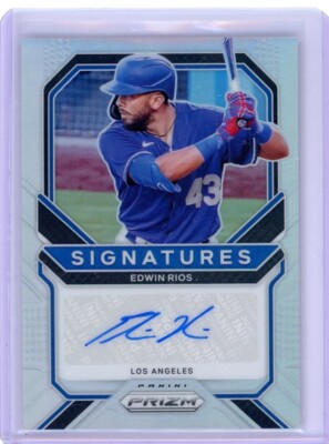 Edwin Rios 2021 Panini Prizm Signatures Silver Prizm Auto Dodgers | eBay