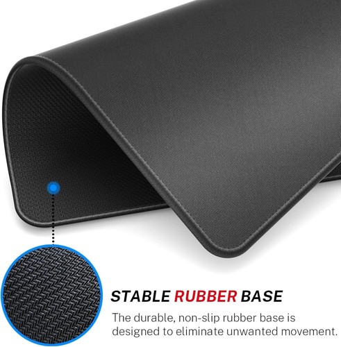 Black Gaming Mouse Mat 8.5 x 11 Inches - Waterproof & Precision-Tuned Surface - Photo 6/9