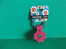 Old Collectible Keychain Metal 2"in Christain Flower LOVE    "See Description"