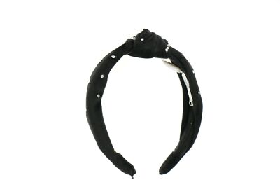 Bari Lynn 270285 Girl's Velvet Knotted Headband w/ Swarovski Crystals