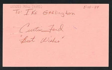 Curt Ford signed autograph auto 3x5 index card Baseball Player H2893