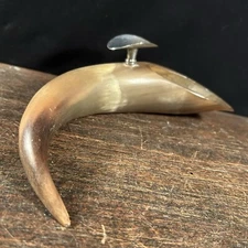 Vintage Cigar Ashtray Horn Smoke Lodge Tobacco Western Decor