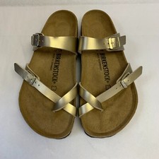 Birkenstock New with Box Mayari Gold Birko-Flor Regular Width - Select Size