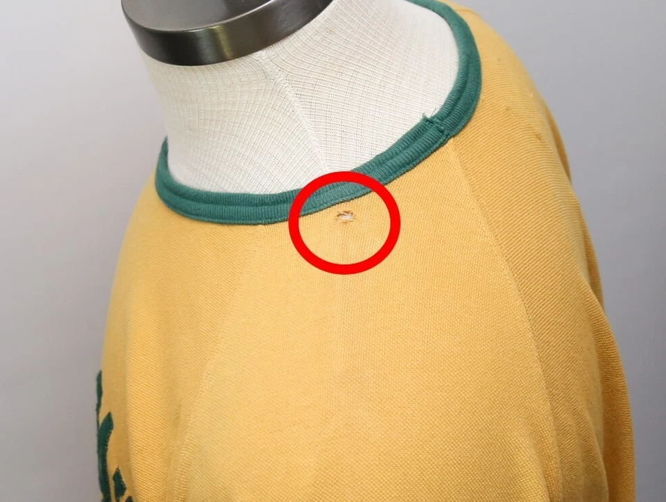 Camisa FOURSTAR WEAR CO "ROBLE" XL Piqué Amarillo **BLEMA Tiene Agujero** Nueva de Lote Antiguo Foto 3 de 4