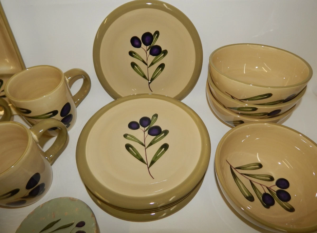 Lot Set of Tag Dinnerware Dishes Service Accessories Blue Berry