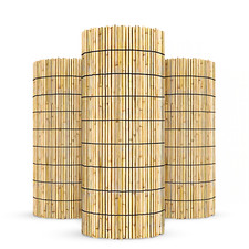SG Traders Natural Bamboo Reed Fence Screening Roll Privacy Peeled Reed Panel