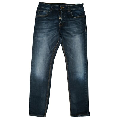 Review Simon Slim Herren Jeans Hose super stretch Skinny W31 L30 used dunkelblau