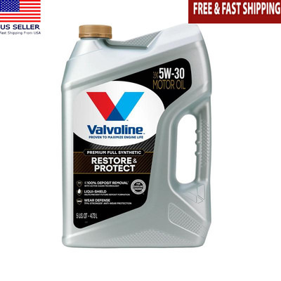 Full Synthetic Motor Oil 5W-30 Active Clean Technology Anti-Wear Protection New