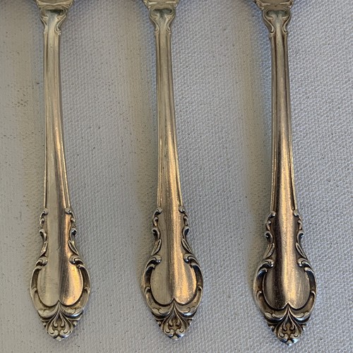 6 International Holmes & Edwards Deep SILVER FASHION Teaspoons Spoon Set 1957 - Picture 3 of 12