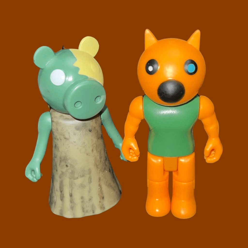 2 Piggy Action Figure Roblox Game Figures ZomPiggy & Foxy  B2
