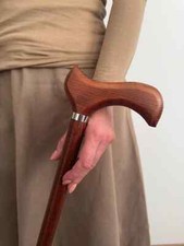 Handmade Derby hand carved wooden walking cane for men women stick