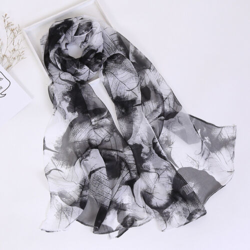 Women Long Floral Silk Blend Pashmina Scarf Wrap Stole Shawl Sunscreen Scarves" - Picture 26 of 28