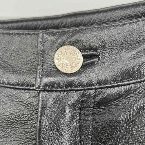 Vintage 90er schwarze 100% Lederhose Gr. 6 - Bild 4 von 9