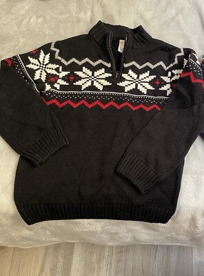 Gymboree Holiday Sweater Kids Toddler Size 7-8 Red Black White Christmas
