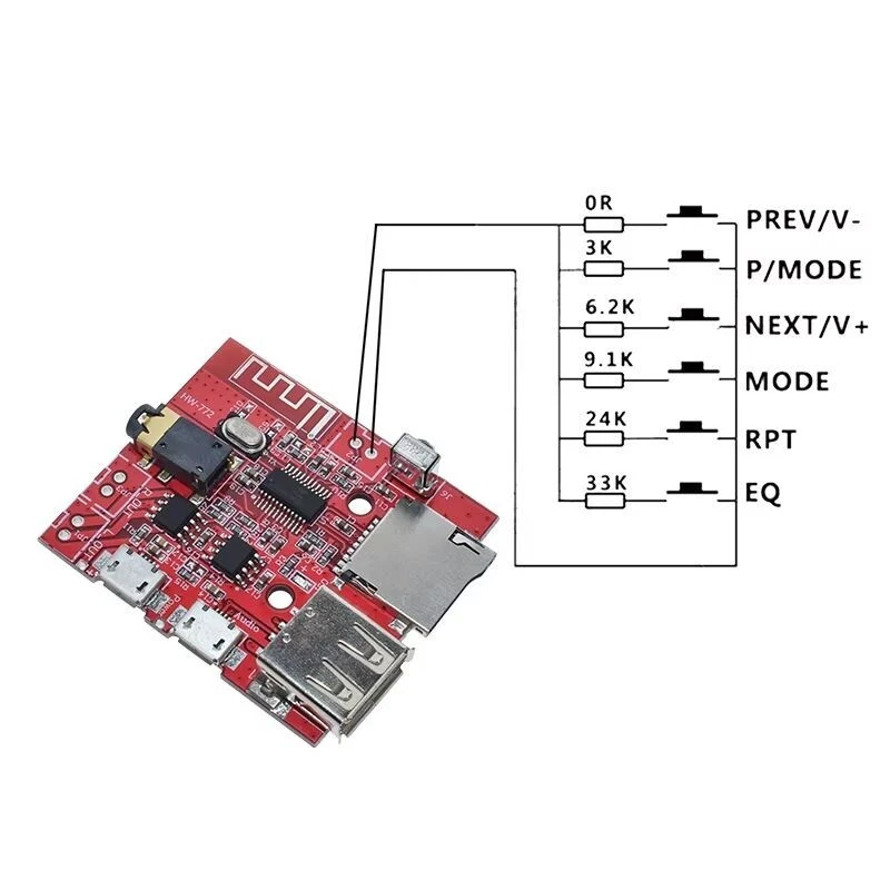 3W Car Bluetooth 4.1 MP3 WAV Decoding Board für Lautsprecher + Fernbedienung NEU - Bild 4 von 4
