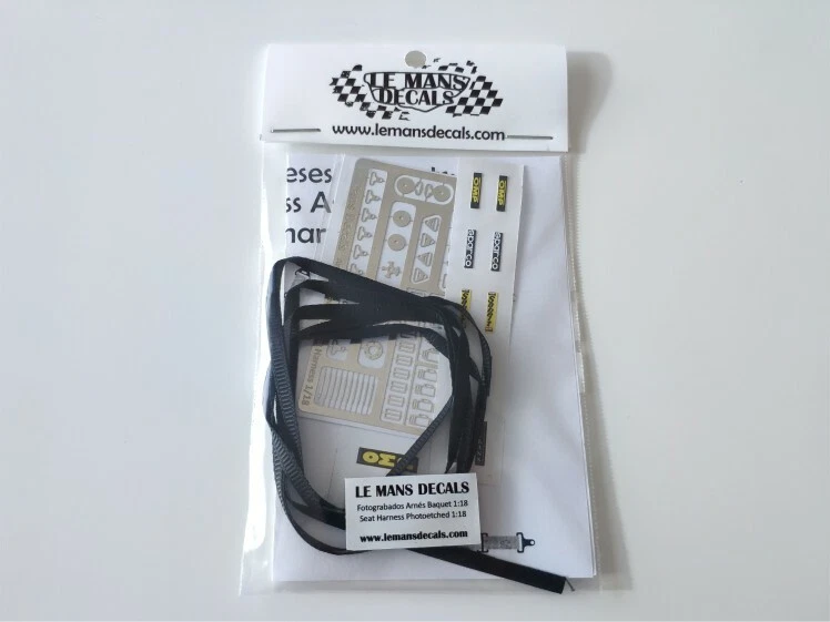 Fotograbados Arnes baquet Harness seat belt 1:18 Photoetched Photogravure Belts - Imagen 4 de 4