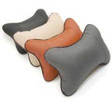 2Pcs Automotive Headrest Car Neck Pillow Vehicle Accessories Microfiber Leather