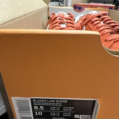 Nike Blazer Low Suede Mantra Orange White US Men