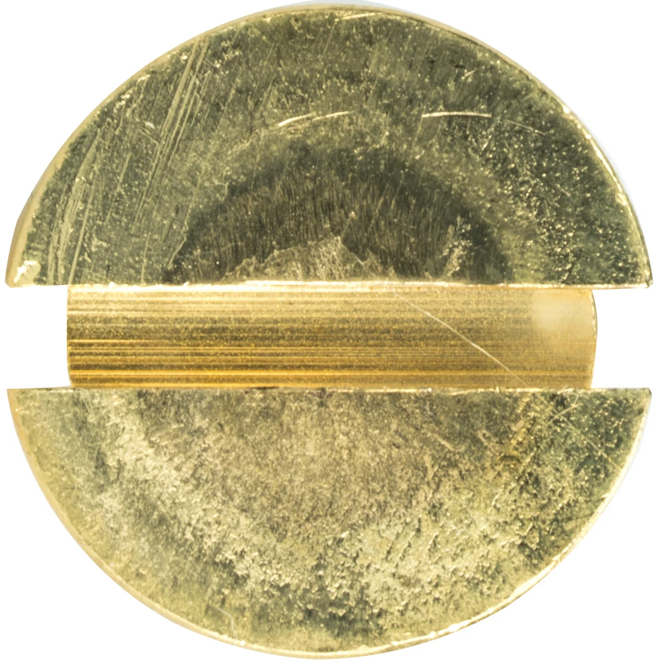 Tornillos de cabeza plana de latón macizo #0 x 3/8" ranurados para madera cantidad 100 Foto 3 de 4