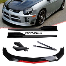 Front Rear Bumper Lip Spoiler Splitter Body Kits For Dodge Neon Glossy Black