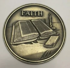 Batesville Faith Brass Casket Memorial Magnetic Medallion Funeral Plaque