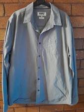 Jeanswest Blue Size XL Long Sleeve Logo Mens Button Shirt Cotton Wedding Casual