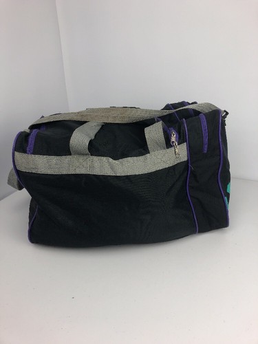 BOLSO DE LONA VINTAGE DE LA COPA DEL MUNDO 1994 NEGRO VERDE NEÓN PÚRPURA EE. UU. RARO - Imagen 7 de 12