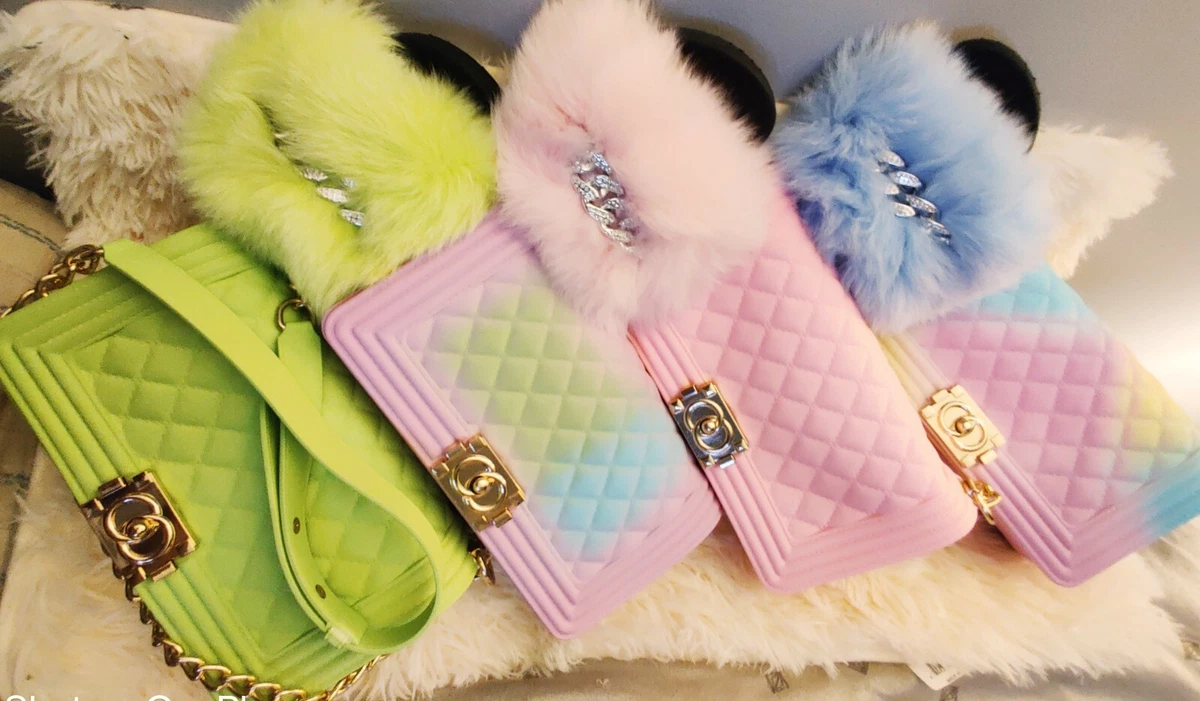 Jelly bags and fur slides new arrivals