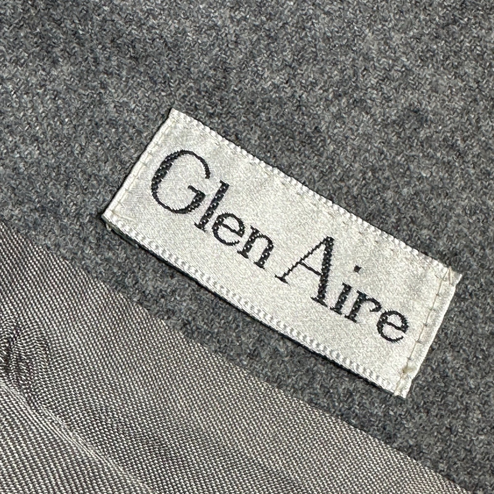Vintage Glen Aire Gray Wool Skirt Suit Set Gray Womens Size Medium Career Y2K