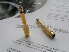 1x RCA Female to 6.3mm Mono Male Adapter Plug Gold Jack