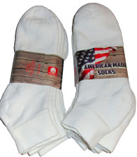 6 Pairs Mens Cushioned 80 Cotton Ankle Socks Medium Weight Fits 9-12 Shoe