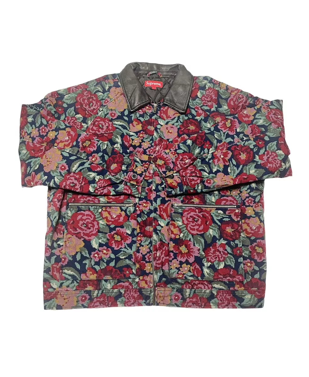 Supreme Leather Collar Work Jacket (Digi Floral) FW20 | eBay