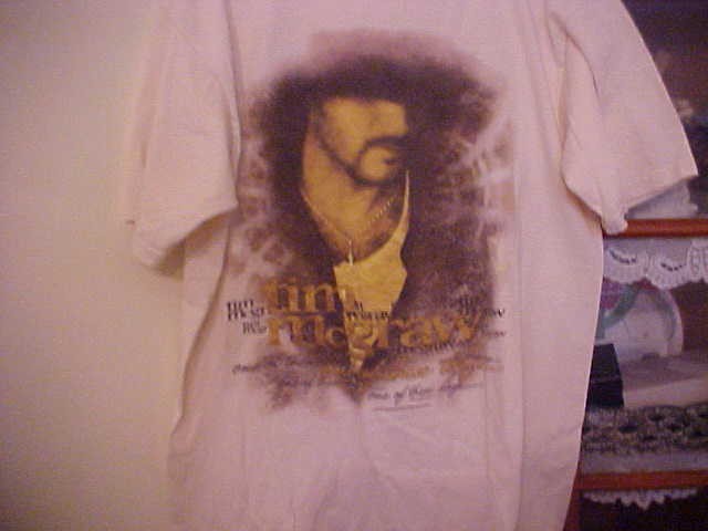 TIM McGRAW 1998 SHORT SLEEVE JERSEY, SIZE LARGE