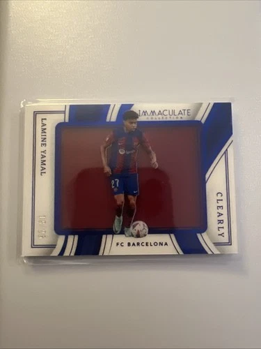 2023-24 Immaculate Lamine Yamal Clearly Jerseys Sapphire RC #/25 Barcelona