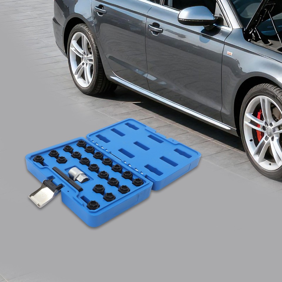 22pcs Universal Wheel Locking Key Socket Wheel Rim Lug Nut Master ...