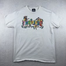 Thrasher Magazine Men's T-Shirt White Devils Music Logo Size Medium