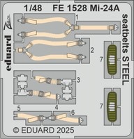 Mi-24A Seatbelts Steel Trumpeter / 1:48 - Eduard FE1528