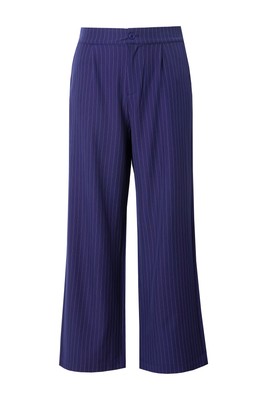 Studio Untold Damen große Größen Hose Wide Legs High Waist Nadelstreifen 838085