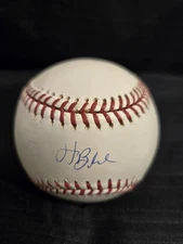 Hank Blalock Autographed MLB Baseball Tri-Star & MLB Holograms