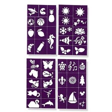 Halloween Face Kids Tattoos Templates Painted Stencils Random Patterns