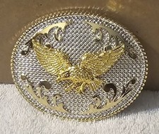GOLD EAGLE FLYING BIRD OUTDOOR WESTERN RODEO COWBOY BELT BUCKLE