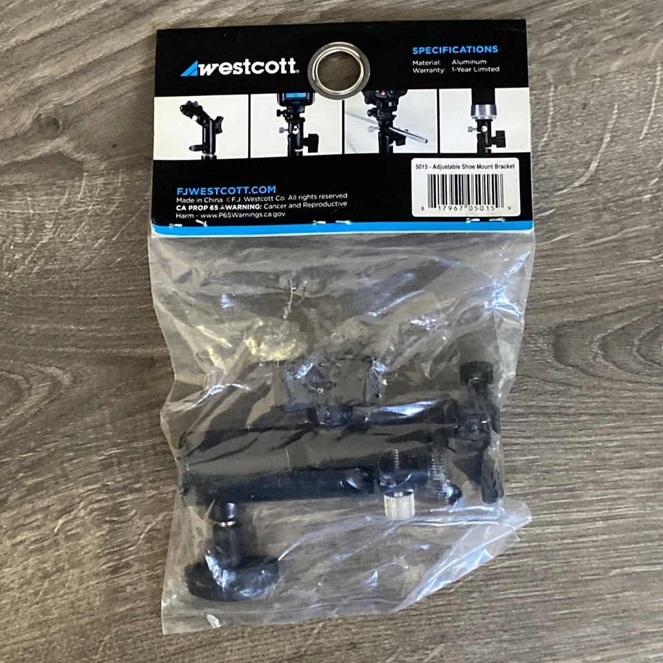 Soporte de paraguas ajustable de metal Westcott para montaje en zapato #5015 Foto 4 de 4