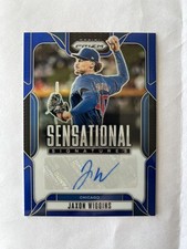 ***** JAXON WIGGINS - 2025 PANINI SENSATIONAL SIGNATURES - BLUE AUTO - /49 *****