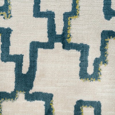 VENTURO - GEOMETRIC PATTERN CUT VELVET UPHOLSTERY FABRIC BY THE YARD IN 14