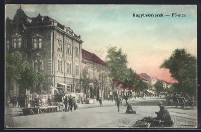 Nagybecskerek, Fö-utca, Ansichtskarte 1915 