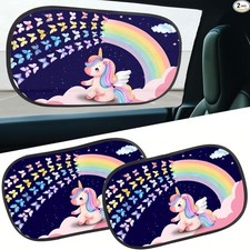 2pcs Rainbow Window Sun Shade for Car SUV Truck 21x14 Inches , Sun Shades 02
