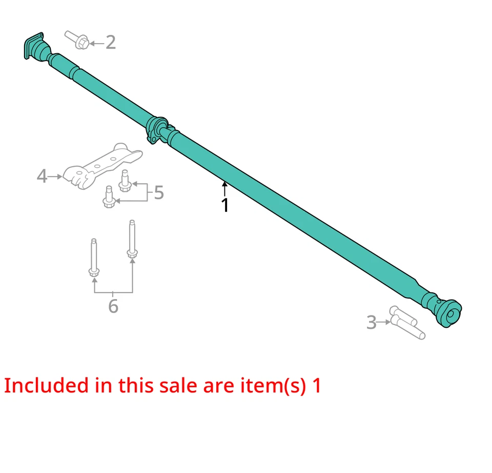 Ford Taurus 2014 (sedán) eje de transmisión trasero fabricante de equipos originales 88 k millas (LKQ ~ 428071750) Foto 4 de 4